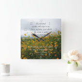 Song of Solomon 2:10-12, Bible Verse,花 スクエア壁時計 (ホーム)