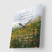 Song of Solomon 2:10-12, Bible Verse,花 スクエア壁時計 (傾斜)