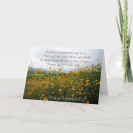 Song of Solomon 2:10-12, Bible Verse, Flowers Card サンキューカード