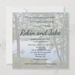 Song of Solomon Lake Photo Wedding Invitation 招待状
