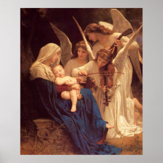 Song of the Angels William Bouguereau Fine Art Pos ポスター