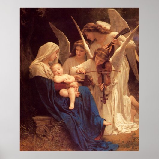 Song of the Angels William Bouguereau Fine Art Pos ポスター (正面)
