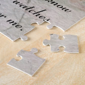 Song Sparrow He Watches Over Me Bible Quote ジグソーパズル (側面)