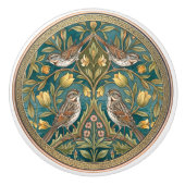 Song Sparrows Bird Ceramic Pull Knob セラミックノブ (正面)