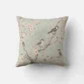 Songbirds on開花枝 クッション (裏面)