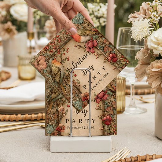 Songbirds & Roses Valentine Party スタンダードカクテルナプキン