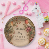 Songbirds & Roses Valentine Party ペーパープレート (パーティー)