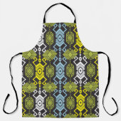 Songket Tenun Geometric Seamless Pattern with Crea エプロン (正面)