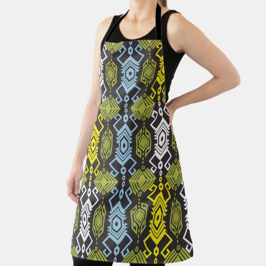 Songket Tenun Geometric Seamless Pattern with Crea エプロン (インサイチュ)