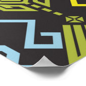 Songket Tenun Geometric Seamless Pattern with Crea ポスター (角)