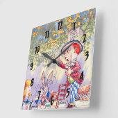 Songs From Alice:不機嫌・ティー・パーティー スクエア壁時計 (傾斜)