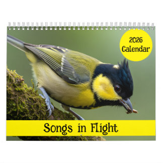 Songs in Flight: 2026年鳥類写真カレンダー カレンダー