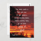 Songs of Joy Bible Verseポストカード ポストカード (正面/裏面)