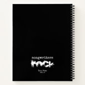 Songwriters Rock パーソナライズされた Songwriter Notebook ノートブック (裏面)