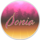 Sonia Vorname Name golden pink Aufkleber Sticker シール (正面)