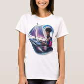 Sonic Navigator: DJ Steering Through Soundwaves Tシャツ (正面)