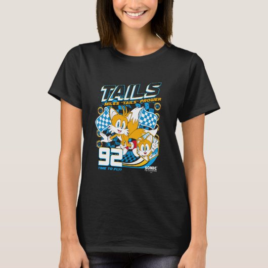 Sonic The Hedgehog Miles 'Tails' Prower 92 Racing  Tシャツ (正面)
