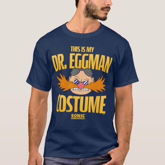 Soniche Hedgehog Halloweenhis Is My Dr Eggman Cost Tシャツ (正面)
