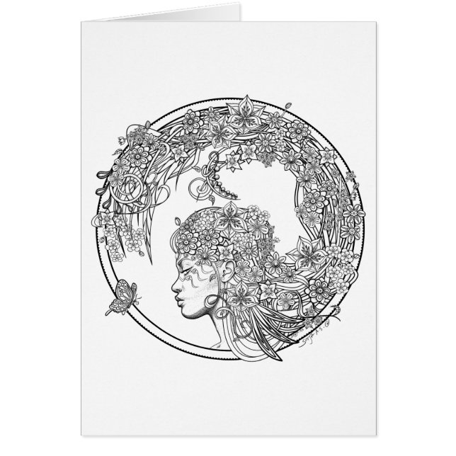 Sonja A.S.著異様な花DIYの着色カード (正面)