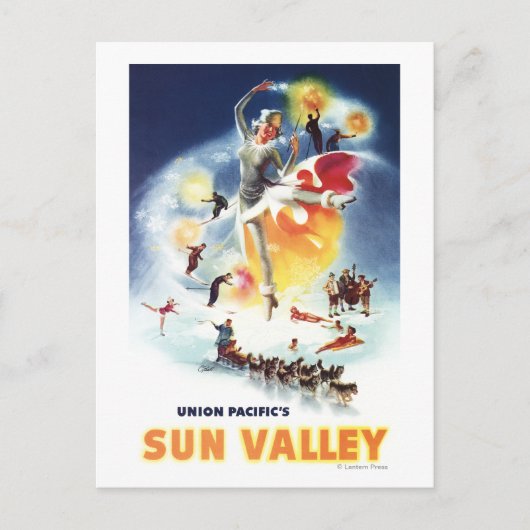 Sonja Henje Montage of Sun Valley Poster ポストカード (正面)