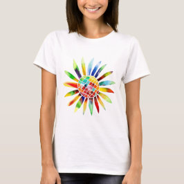 Sonnenblume in Regenbogenfarben Tシャツ