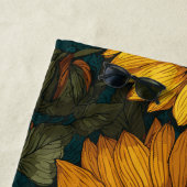 Sonnenblumen Muster – Fröhlicher Floral Style ビーチタオル (インサイチュ)