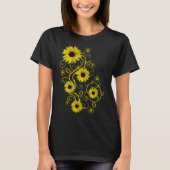Sonnenblumen Sonnenblume Blumenranke Ornament Tシャツ (正面)