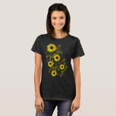 Sonnenblumen Sonnenblume Blumenranke Ornament Tシャツ (正面フル)