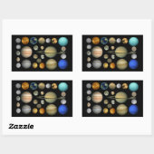 Sonnensystem 長方形シール (シート)