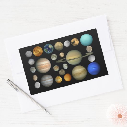 Sonnensystem 長方形シール (封筒)