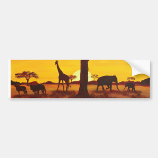 Sonnenuntergang in Afrika バンパーステッカー