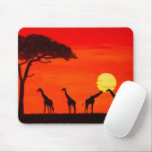 Sonnenuntergang in Afrika マウスパッド (マウス)