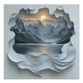 Sonnenuntergang in den Bergen ポスター (正面)