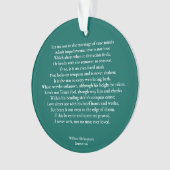 Sonnet 116私は真の心の結婚に気を付けない オーナメント (正面)