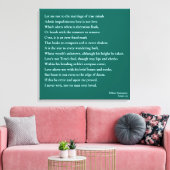 Sonnet 116私は真の心の結婚に気を付けない キャンバスプリント (インサイチュ (リビング))