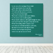 Sonnet 116私は真の心の結婚に気を付けない キャンバスプリント (インサイチュ (ウッドフロア))