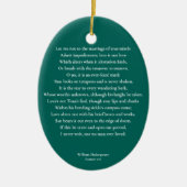 Sonnet 116私は真の心の結婚に気を付けない セラミックオーナメント (正面)