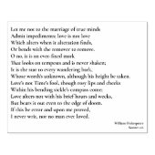 Sonnet 116私は真の心の結婚に気を付けない ラバースタンプ (インプリント)