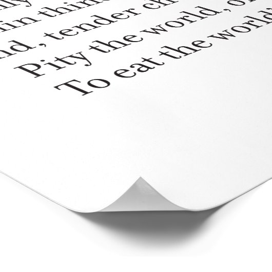 Sonnet 1 by William Shakespeare ポスター (角)