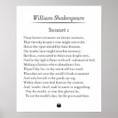 Sonnet 1 by William Shakespeare ポスター (正面)