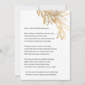 Sonnet 29 by William Shakespeare Note Card サンキューカード (正面)