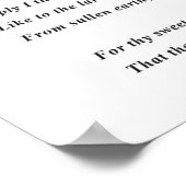 Sonnet 29 by William Shakespeare Poster ポスター (角)