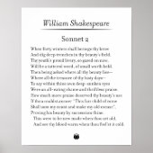 Sonnet 2 by William Shakespeare ポスター (正面)