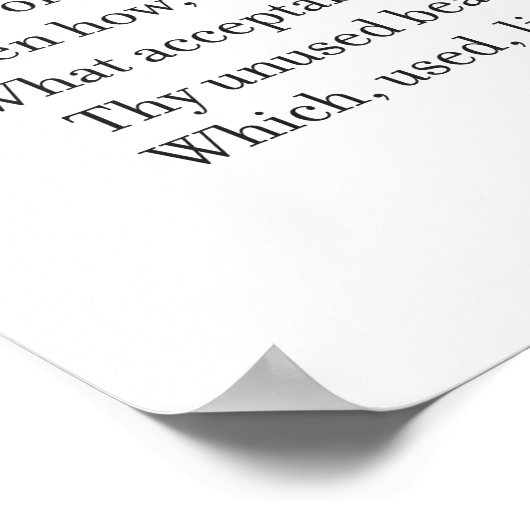 Sonnet 4 by William Shakespeare ポスター (角)