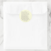 Sonnet #4 by William Shakespeare ラウンドシール (バッグ)