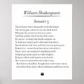 Sonnet 5 by William Shakespeare Poster ポスター (正面)