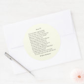 Sonnet #6 by William Shakespeare ラウンドシール (封筒)
