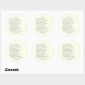 Sonnet #6 by William Shakespeare ラウンドシール (シート)