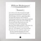 Sonnet 7 by William Shakespeare ポスター (正面)