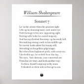 Sonnet 7 by William Shakespeare ポスター (正面)